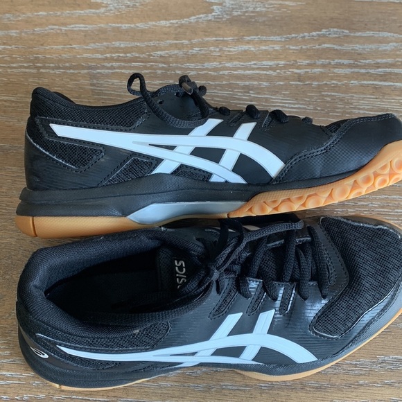 ASICS WOMENS BLACK AND WHITE GEL ROCKET VOLLEYBALL SHOES SIZE 7-1/2 US - Picture 6 of 11